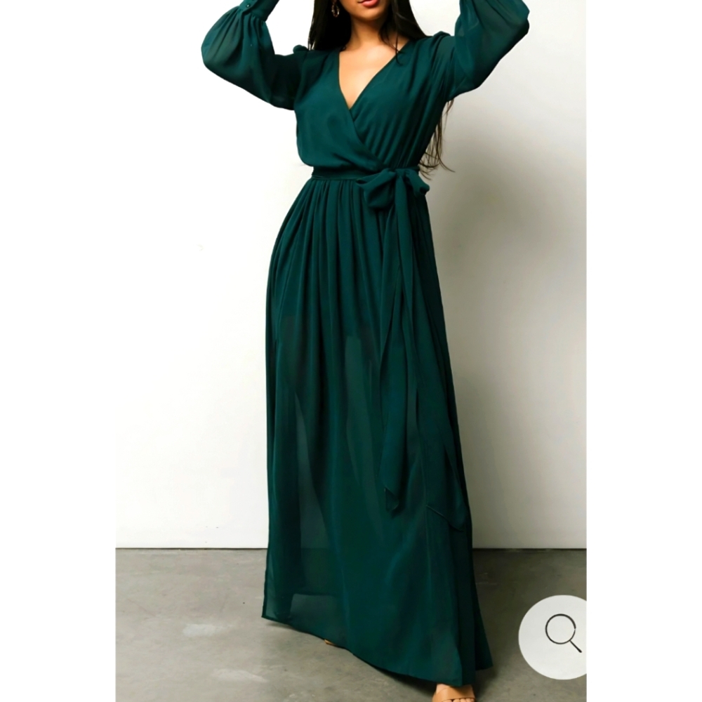 Baltic Born Deep Green Long Sleeve Dress
